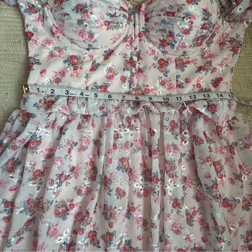 ALAMOUR The Label Evalyn Floral Maxi Dress Pink Fairycore Formal XL - Picture 10 of 12